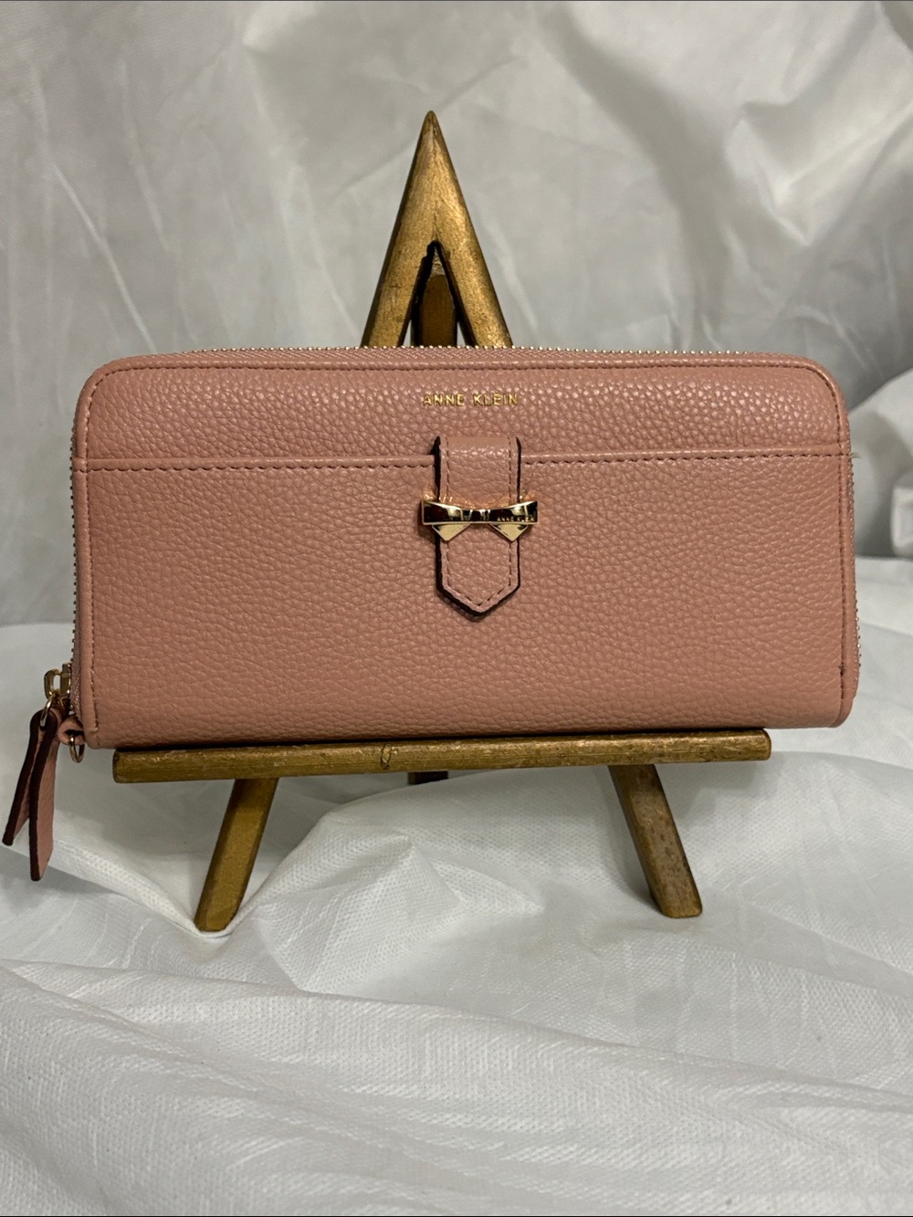 Anne Klein Blush Pink Zip-Around Wallet